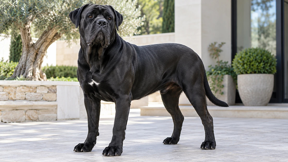Cane Corso köpek — siyah (klasik) renk