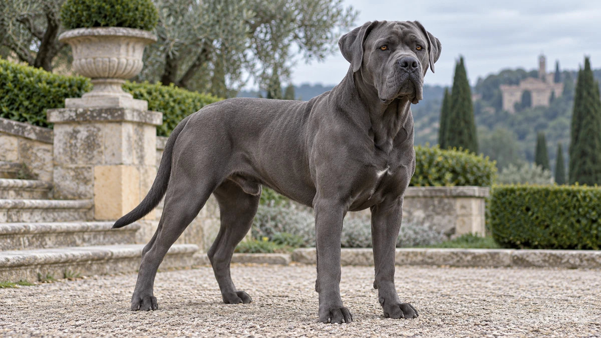 Cane Corso köpek — kurumsal gri (ardesia) renk