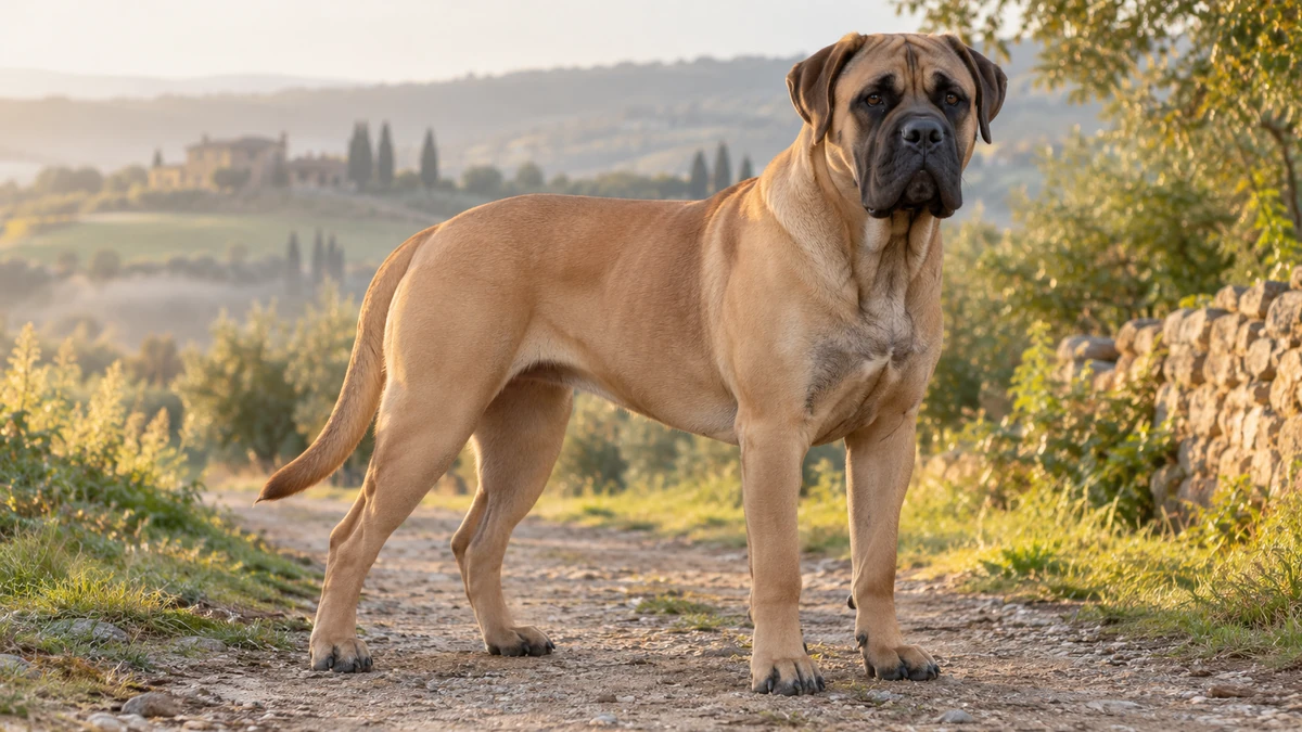 Cane Corso köpek — fawn (sarı) renk