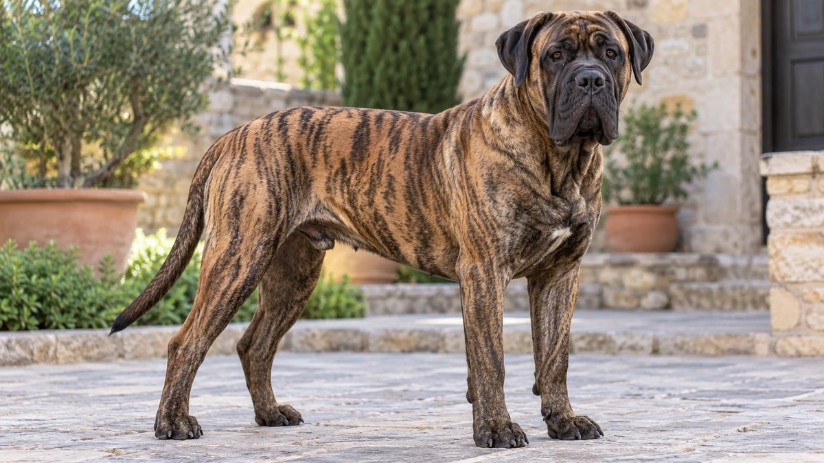 Cane Corso köpek — brindle (kaplan) renk