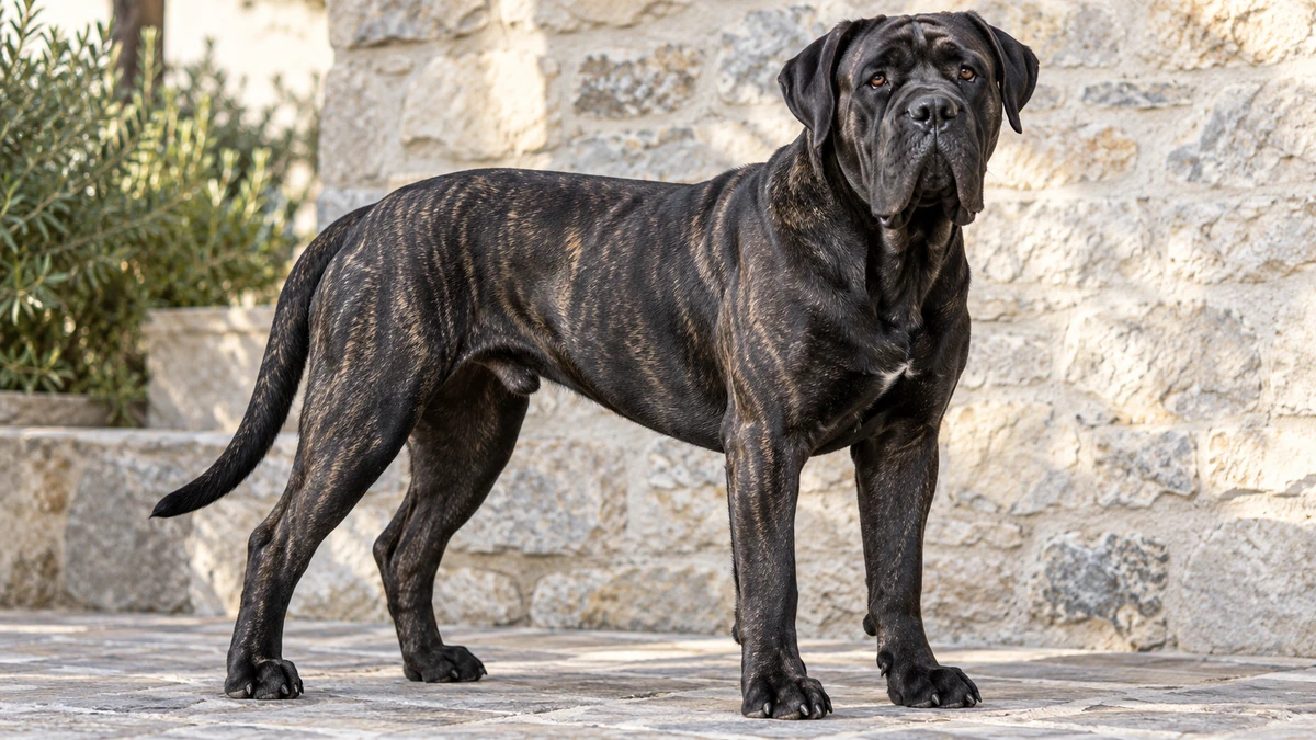 Cane Corso köpek — siyah brindle renk
