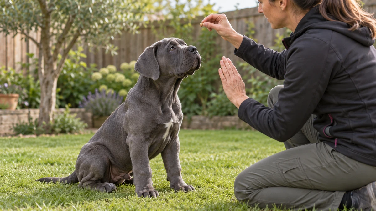 Cane Corso yavru köpek — komut ve eğitim