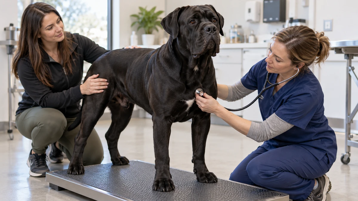 Cane Corso köpek — veteriner kontrolü
